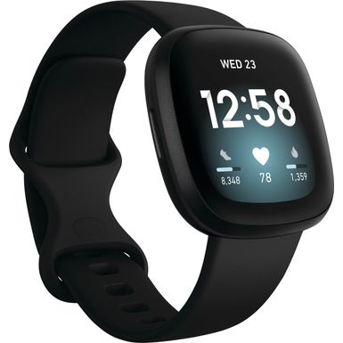 Angle Zoom. Fitbit - Versa 3 Health & Fitness Smartwatch - Black