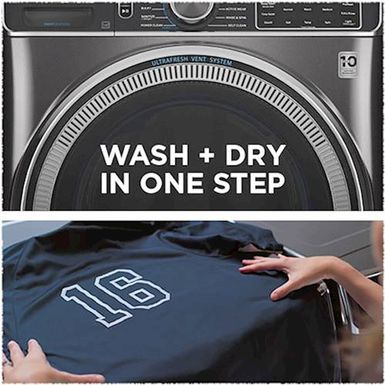Alt View Zoom 23. GE - 5.0 Cu Ft High-Efficiency Stackable Smart Front Load Washer w/UltraFresh Vent, Microban Antimicrobial & 1-Step Wash+D