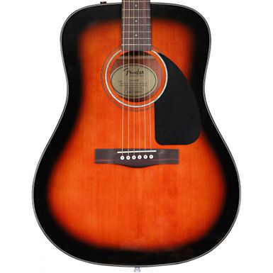 image of Fender CD-60 Dreadnought V3 Acoustic Guitar with Hardshell Case, Walnut Fingerboard, Sunburst with sku:fe0970110232-adorama