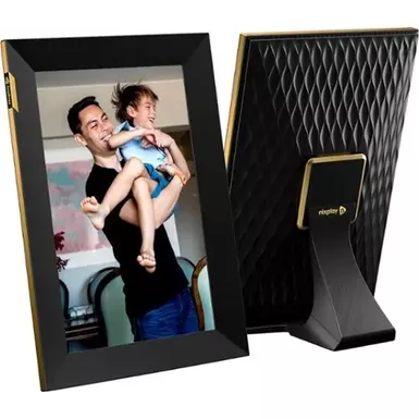 image of Nixplay - W10K Touch 10.1-inch LCD Smart Digital Photo Frame - Black/Gold with sku:bb22012310-6511939-bestbuy-nixplay