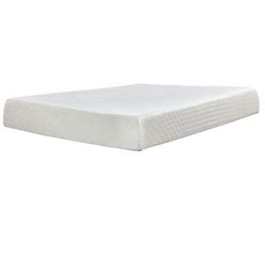 image of White 10 Inch Chime Memory Foam Twin Mattress/ Bed-in-a-Box with sku:m69911-ashley