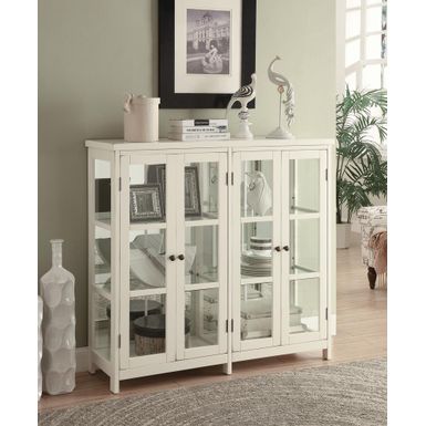 image of 4-door Display Accent Cabinet White with sku:950306-coaster
