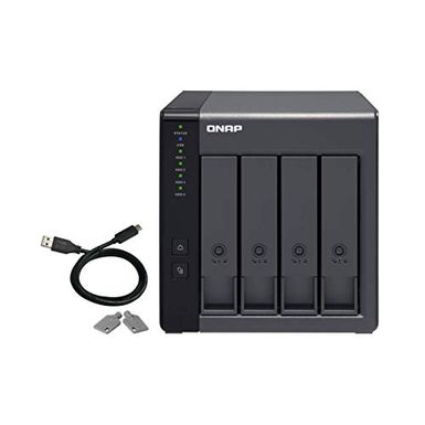image of QNAP TR-004 4 Bay Hard Drive Enclosure Direct Attached Storage (DAS) with hardware RAID USB 3.0 Type-C with sku:b07k4rc7x9-amazon