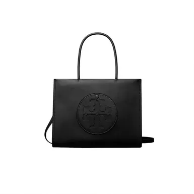 image of Tory Burch Ella Bio Tote (Small, Black) with sku:145612|001-black|o/s-corporatesignature