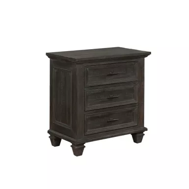 Atascadero 3-drawer Nightstand Weathered Carbon