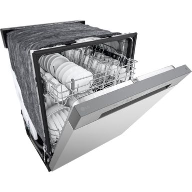 Alt View Zoom 13. LG - 24" Front Control Built-In Stainless Steel Tub Dishwasher with SenseClean and 52 dBA - Stainless steel