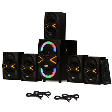 image of Acoustic Audio AA5210 Home Theater 5.1 Speaker System with Bluetooth LED Lights and 4 Extension Cables with sku:b01n76wi80-aco-amz