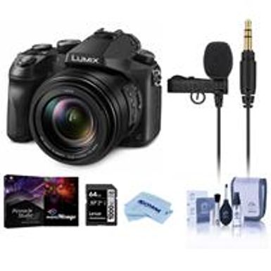 image of Panasonic Lumix DMC-FZ2500 Digital Point & Shoot Camera - Bundle With Rode Microphones Lavalier GO Professional-Grade Microphone, 64GB SDXC Card, Cleaning Kit, Microfiber Cloth, Pro Software Package with sku:ipcfz2500m-adorama