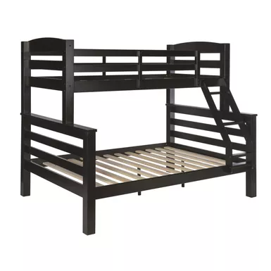 image of Eastlynn Twin Full Bunk Bed Black with sku:pfxs1485-linon