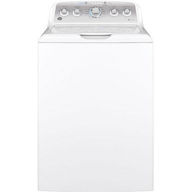 image of GE - 4.6 Cu. Ft. 13-Cycle Top-Loading Washer - White On White/Silver with sku:bb21183258-6325630-bestbuy-ge