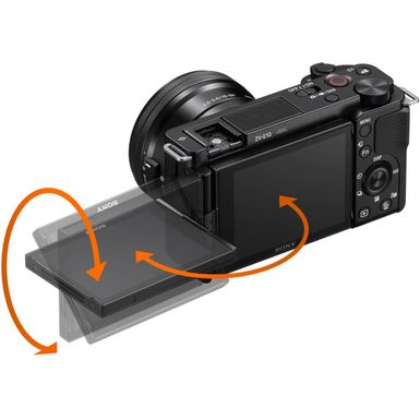 Alt View Zoom 12. Sony - Alpha ZV-E10 Kit Mirrorless Vlog Camera with 16-50mm Lens - Black