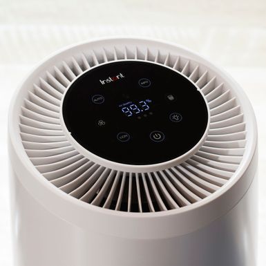 Left Zoom. Instant - HEPA Air Purifier for Large Rooms Removes 99.9% of Dust, Smoke, & Pollen with Plasma Ion Technology - Pearl