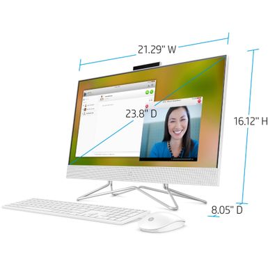 Alt View Zoom 4. HP - 24" Touch-Screen All-In-One - Intel Core i3 - 8GB Memory - 512GB SSD - Snow White