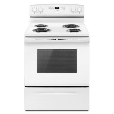 image of Amana ACR4303MFW /4.5 Cu. Ft. White Electric Range with Bake Assist Temps with sku:acr4303mfw-electronicexpress