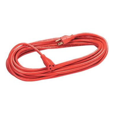 Fellowes 25 Feet Indoor/Out Heavy Duty Extension Cord, 3 Prong, Orange