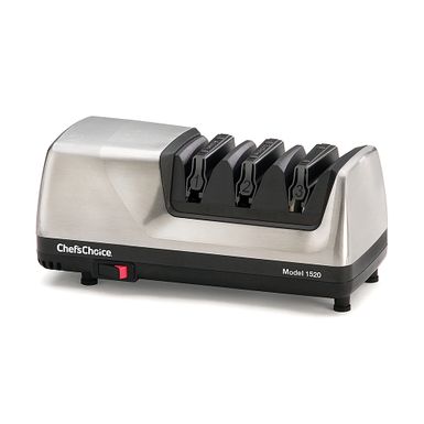 image of Chef'sChoice - 1520 AngleSelect DiamondHone Electric Knife Sharpener for 15 and 20-degree Knives 100% Diamond Abrasives - Brushed Metal with sku:bb21677250-2572266-bestbuy-chef'schoice