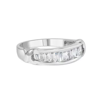 image of Sterling Silver 1/2 ct TDW Diamond Band Ring (H-I, I1-I2) Choice of size with sku:015959r725-luxcom