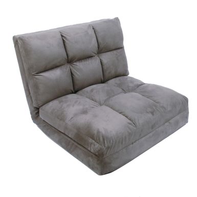 image of Loungie Microsuede 5-position Convertible Flip Chair/ Sleeper - Grey with sku:ep0bzruiawsfkf4ki43tfgstd8mu7mbs-overstock