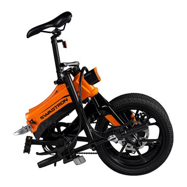 Angle Zoom. Swagtron - EB-7 Plus Electric Bike w/ 19-mile Max Operating Range & 18.6 mph Max Speed - Orange