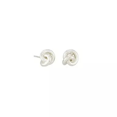 image of Kendra Scott Presleigh Bright Silver Stud Earring (Bright Silver) with sku:4217705364|bright-silver|bright-silver-corporatesignature