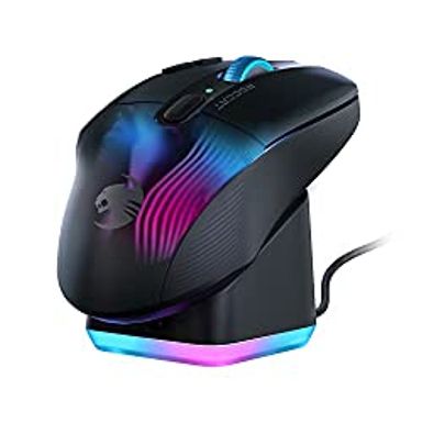 image of ROCCAT Kone XP PC Gaming Mouse with 3D AIMO RGB Lighting, 19K DPI Optical Sensor, 4D Krystal Scroll Wheel, Multi-Button Design, Wired Computer Mouse with sku:b0b6gl81b9-amazon
