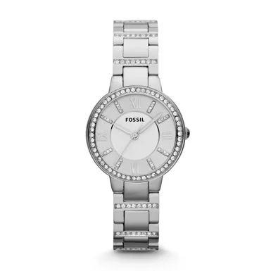 Fossil - Ladies Virginia Stainless Steel 3-Hand Watch