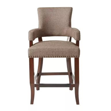 Phoenix Arm 26" Brown Counter Stool