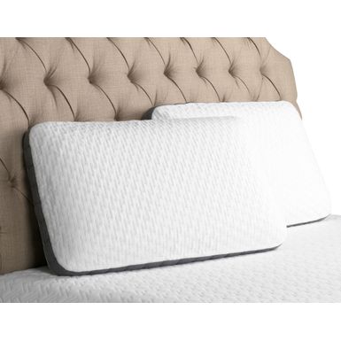 image of FlexSleep Bamboo Charcoal Foam and Cooling Gel Queen Pillow with sku:812894019460-sby