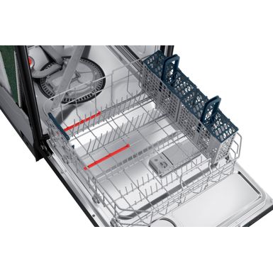 Alt View Zoom 19. Samsung - StormWash 24" Top Control Built-In Dishwasher with AutoRelease Dry, 3rd Rack, 48 dBA - Black stainless steel