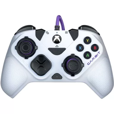 image of PDP - Victrix Gambit World's Fastest Licensed Xbox Controller, Elite Esports Design - Xbox One, Series X|S, Windows 10 - White & Purple with sku:bb21901030-bestbuy