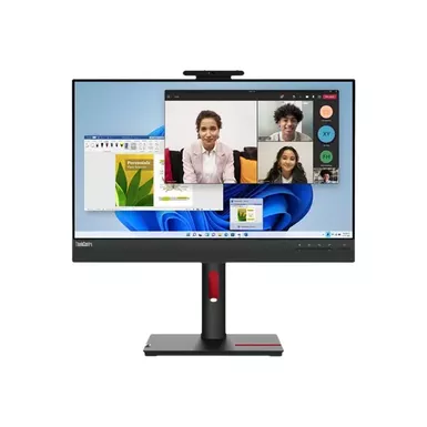 image of Lenovo - ThinkCenter 23.8" Tiny-In-One 24 Gen 5 IPS LED FHD Multi-Touch Monitor (HDMI, USB, DisplayPort) - Black with sku:bb22164430-bestbuy