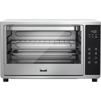 image of Bella Pro Series - 6-Slice Air Fryer Toaster Oven with Rotisserie - Stainless Steel with sku:bb22127202-bestbuy