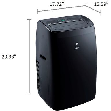 Alt View Zoom 16. LG - 450 Sq. Ft. Smart Portable Air Conditioner with 12,000 BTU Heater - Black