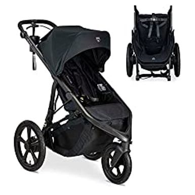 image of BOB Gear Wayfinder Jogging Stroller with Independent Dual Suspension, Air-Filled Tires, and 75-Pound Weight Capacity, Nightfall with sku:b0btzcrggv-amazon