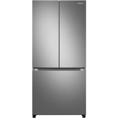 image of Samsung 18-Cu. Ft. Smart Counter-Depth 3-Door French Door Refrigerator, Stainless Steel with sku:rf18a5101ss-abt
