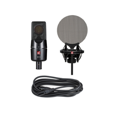 image of SE X1-S-STUDIO-BUNDLE X1 S Microphone with Reflection Filter X, Shockmount and Cable Pack with sku:see-x1-s-studio-bundle-guitarfactory