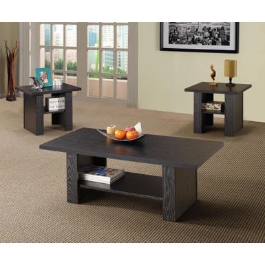 image of 3-piece Occasional Table Set Black Oak with sku:700345-coaster