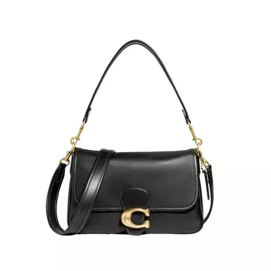 Coach Soft Tabby Shoulder Bag (Black)