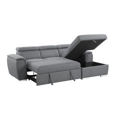 McCoy 2-Piece Sofa Chaise with Pull-Out Bed - Blue