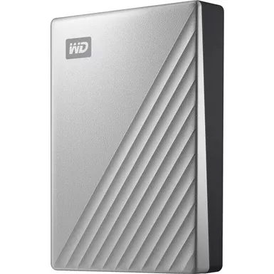 image of WD - My Passport Ultra 4TB External USB 3.0 Portable Hard Drive - Silver with sku:bb21086372-bestbuy