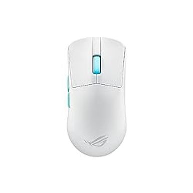 image of ASUS ROG Harpe Gaming Wireless Mouse, Ace Aim Lab Edition, 54g Ultra-Lightweight, 36,000 DPI Sensor, 5 Programmable Buttons, Tri-Mode Connectivity (2.4GHz RF, Bluetooth, Wired), ROG SpeedNova, White with sku:b0cczqtf74-amazon