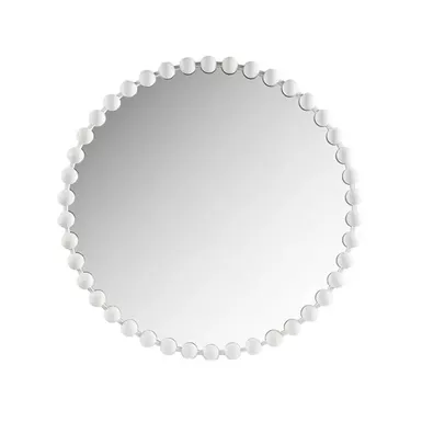 image of Marlowe Mirror Beaded Round Wall Mirror 36"D with sku:mps95f-0043-olliix