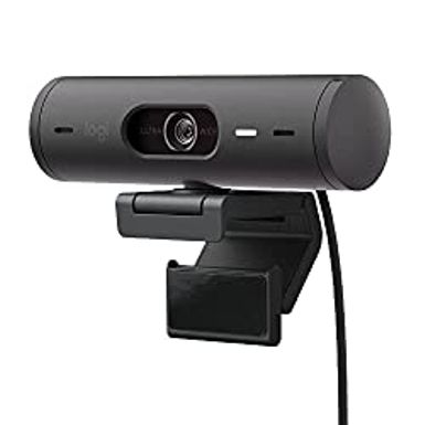 image of Logitech Brio 501 Full HD Webcam with Auto Light Correction, Auto-Framing, Show Mode, Dual Noise Reduction Mics, Webcam Privacy Cover, Works with Microsoft Teams, Google Meet, Zoom - Black with sku:b09whtmf23-amazon