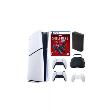 Playstation 5 Slim + Spiderman Bundle with Extra Controller, Accessories