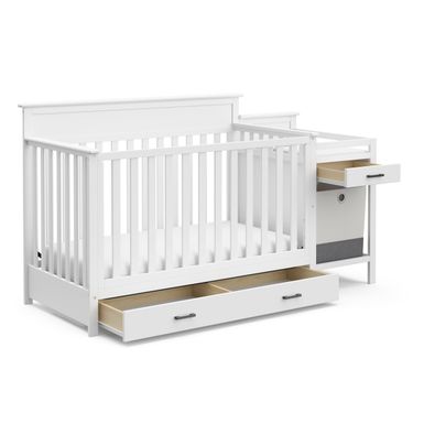 image of Storkcraft Arizona 4-in-1 Convertible Crib and Changer - White with sku:foyest861ty5x17pf8ssagstd8mu7mbs-sto-ovr