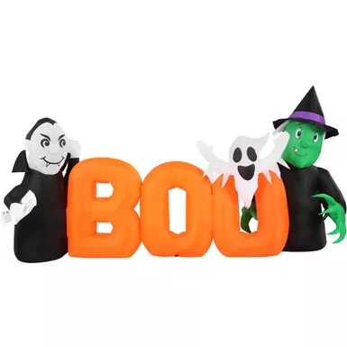 6.5-Ft. Wide Pre-lit Inflatable Boo Sign