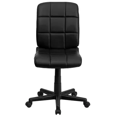 Alamont Home - Clayton Modern Vinyl Swivel Office Chair - Black