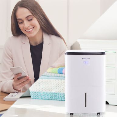 Alt View Zoom 11. Honeywell - Smart WiFi Energy Star Dehumidifier for Basements & Rooms Up to 4000 Sq.Ft. with Alexa Voice Control & Anti-Sp