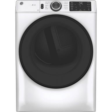 image of GE 7.8 Cu. Ft. White Smart Front Load Electric Dryer with sku:bb21466042-6396008-bestbuy-ge