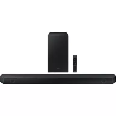 image of Samsung - HW-Q600C 3.1.2 Channel Q-series Soundbar with Wireless Subwoofer, Dolby Atmos and Q-Symphony - Titan Black with sku:bb22098343-bestbuy